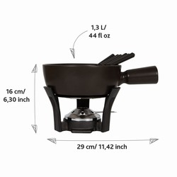 Set  Fondue Nero - 1,3 L