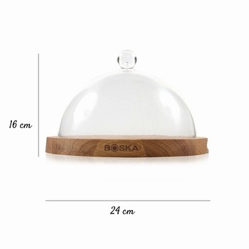 Planche de Prsentation Ronde Friends avec Cloche - Diametre  23,8 cm Planches  fromage Boska, matriel fromage 859002