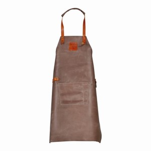 Tablier en cuir couleur taupe pour dcoupe Tabliers cuir Decoupe fromage 95-50-55